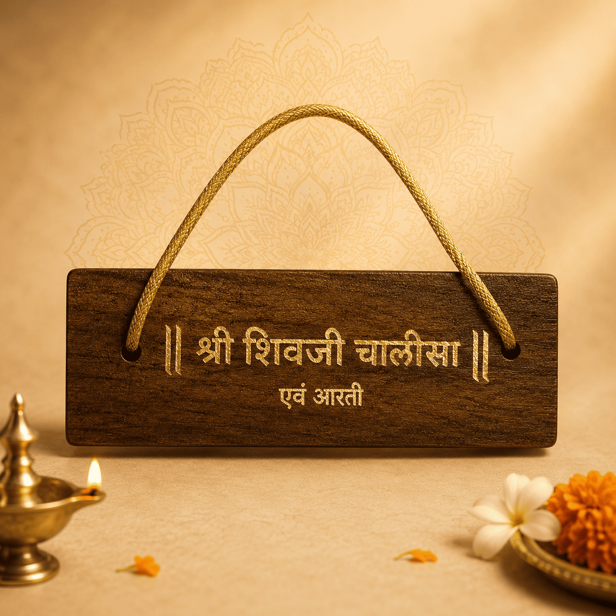 Shiv Chalisa & Aarti Wooden Flip Book